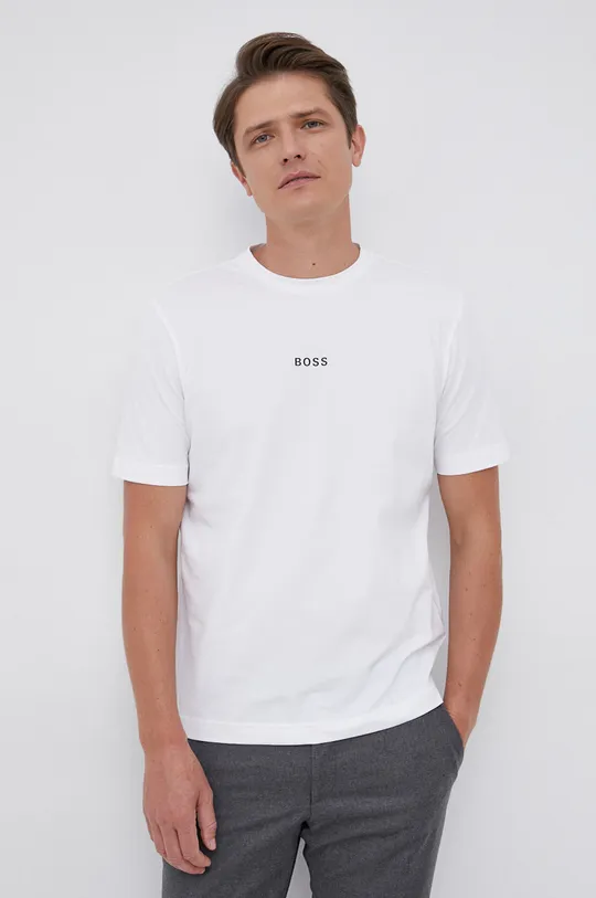biały Boss T-shirt 50462817 Męski