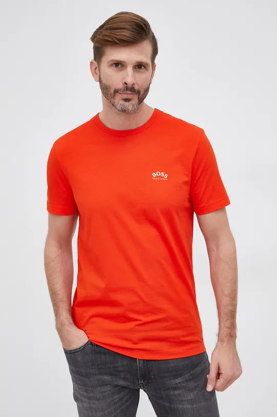 πορτοκαλί Boss - Βαμβακερό μπλουζάκι Boss Athleisure