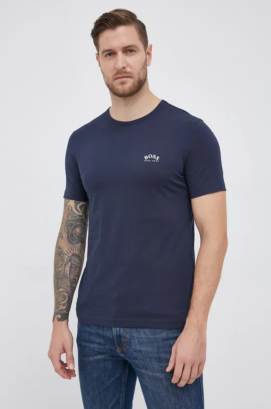 mornarsko plava Pamučna majica Boss Muški