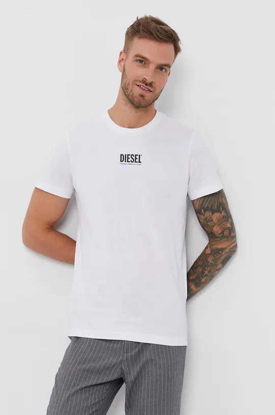 biela Bavlnené tričko Diesel