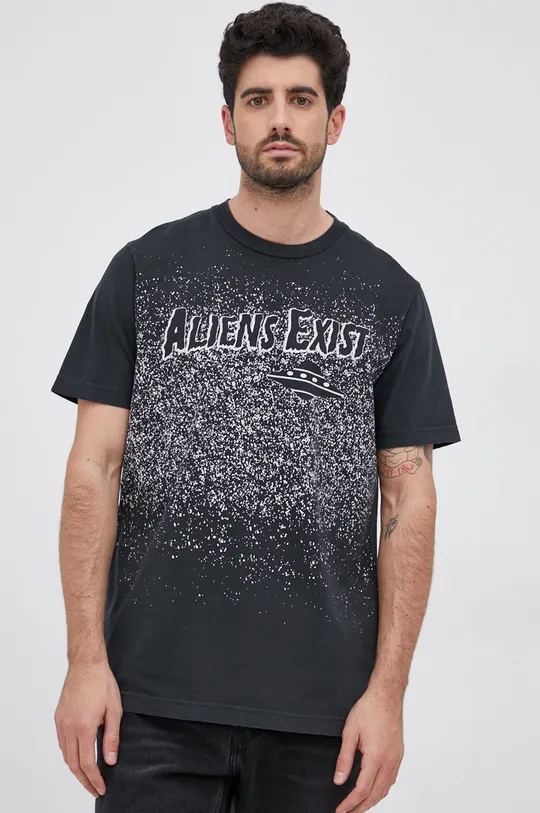czarny Diesel T-shirt bawełniany