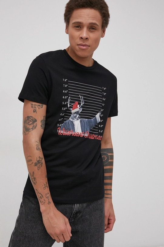 czarny Produkt by Jack & Jones T-shirt bawełniany