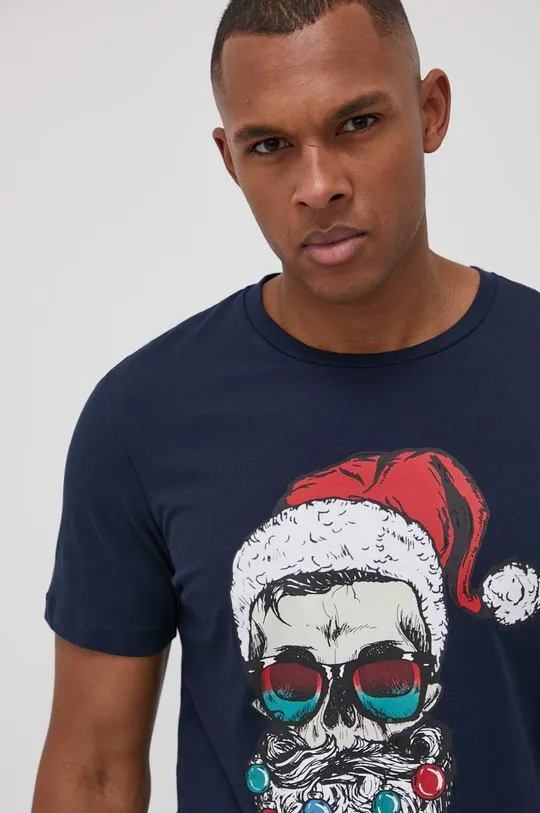 granatowy Produkt by Jack & Jones T-shirt bawełniany