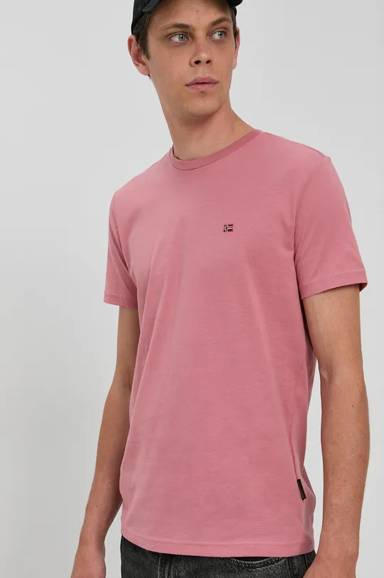 Napapijri T-shirt bawełniany różowy