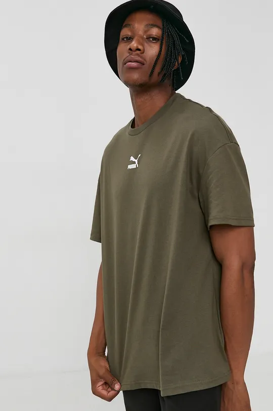 zielony Puma T-shirt bawełniany 532135