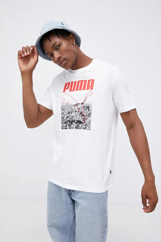 fehér Puma pamut póló 845850