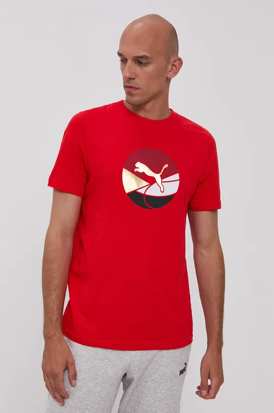 czerwony Puma T-shirt 846135 Męski