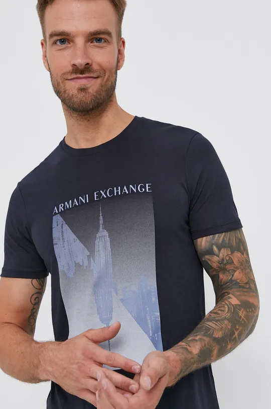 Armani Exchange T-shirt bawełniany 6KZTFS.ZJA5Z Męski