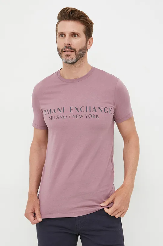 Βαμβακερό μπλουζάκι Armani Exchange 