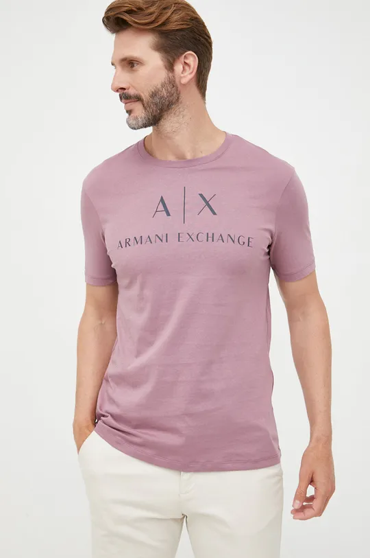 Bombažna kratka majica Armani Exchange  100 % Bombaž