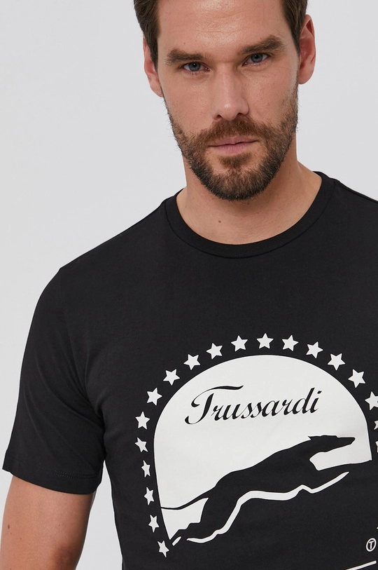 Trussardi T-shirt bawełniany Męski