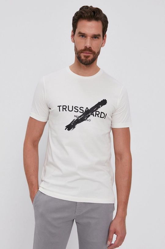 Trussardi T-shirt bawełniany 100 % Bawełna