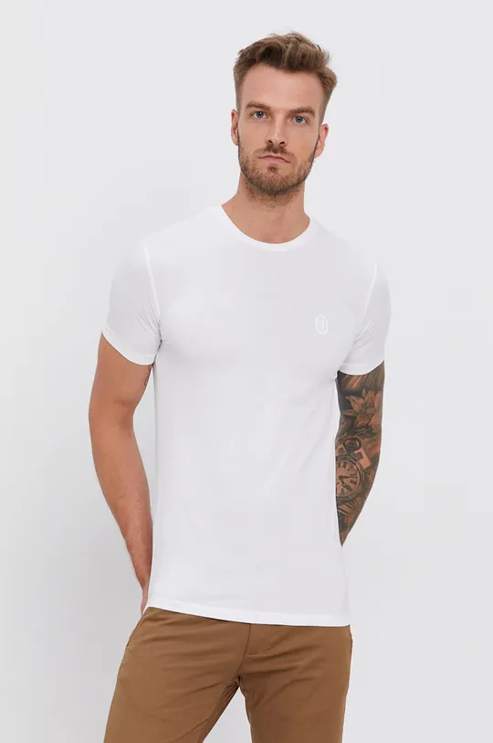 biały Trussardi T-shirt Męski