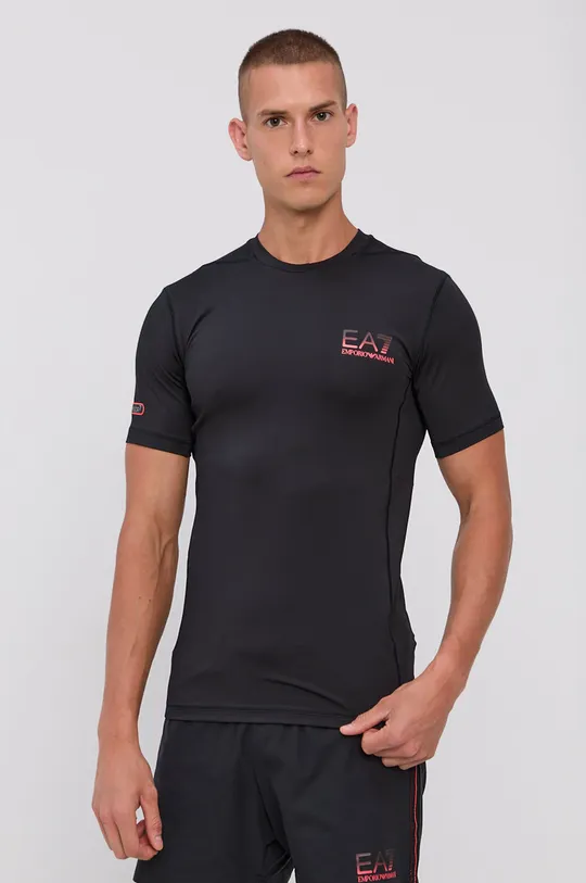 czarny EA7 Emporio Armani T-shirt 6KPT38.PJ3UZ