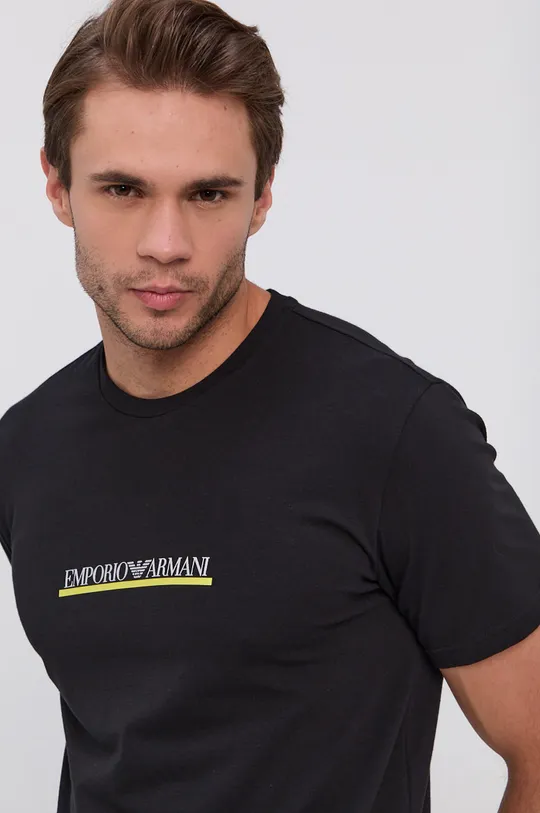 czarny Emporio Armani Underwear T-shirt 110853.1A525 Męski