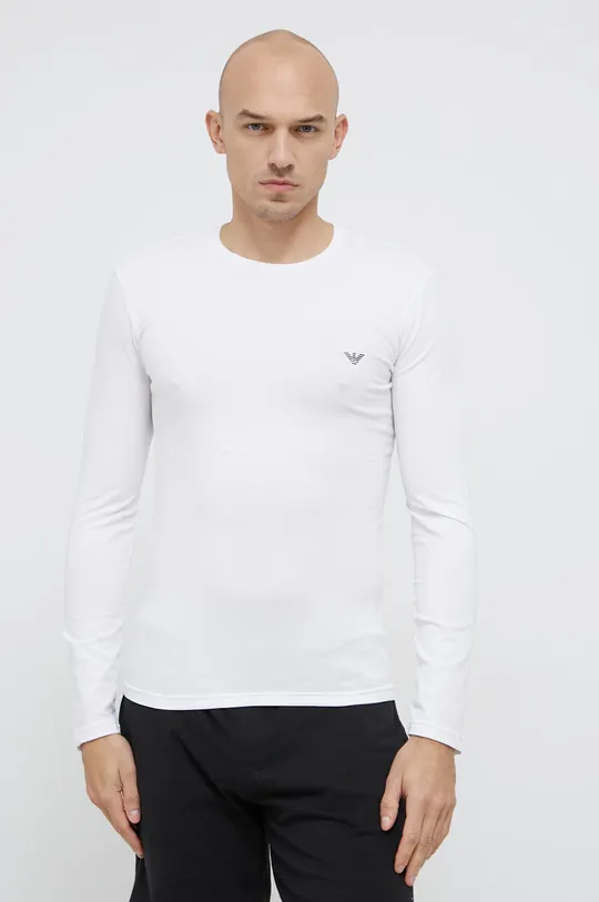 Tričko s dlhým rukávom Emporio Armani Underwear biela
