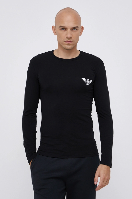 μαύρο Longsleeve Emporio Armani Underwear Ανδρικά