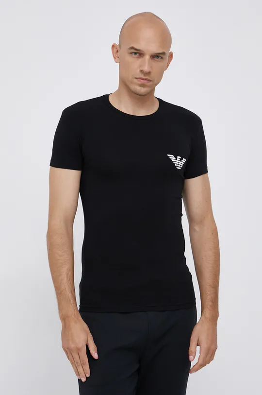 czarny Emporio Armani Underwear T-shirt 111035.1A725 Męski