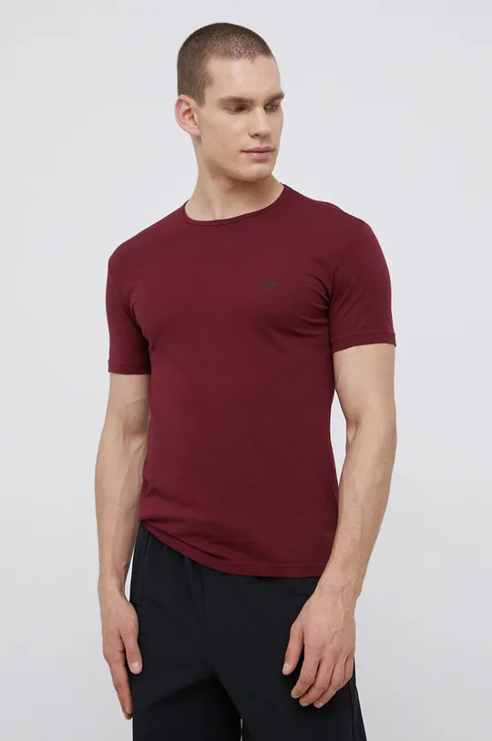 Emporio Armani Underwear T-shirt bawełniany (2-pack) 111267.1A722 bordowy