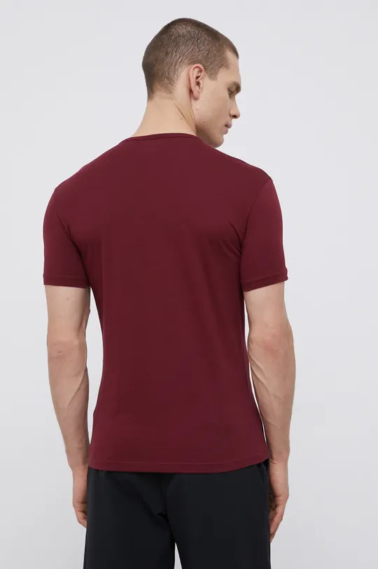 burgundské Bavlnené tričko Emporio Armani Underwear