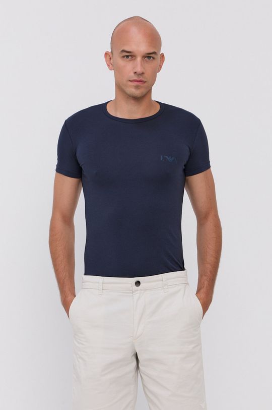granatowy Emporio Armani Underwear T-shirt (2-pack) Męski