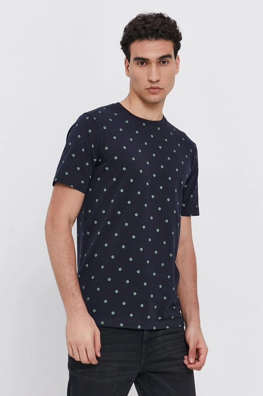 granatowy Scotch & Soda T-shirt Męski