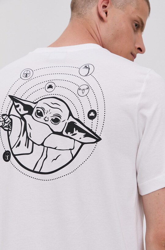 Bavlněné tričko adidas x Star Wars GS6213 bílá barva, s potiskem |  ANSWEAR.cz