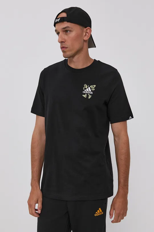 adidas T-shirt bawełniany GS6295 czarny