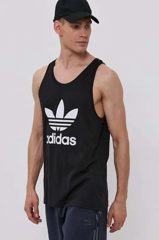 czarny adidas Originals T-shirt bawełniany H06634 Męski