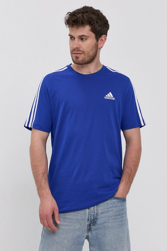 niebieski adidas T-shirt H12177 Męski