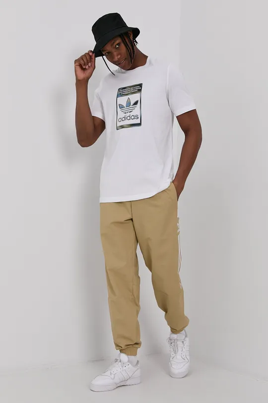 Bavlnené tričko adidas Originals H13500 biela