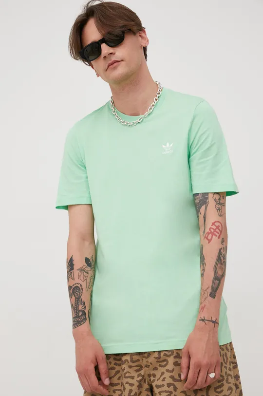 zelena Bombažen t-shirt adidas Originals Moški