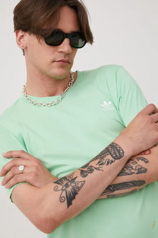 zielony adidas Originals t-shirt bawełniany H34633