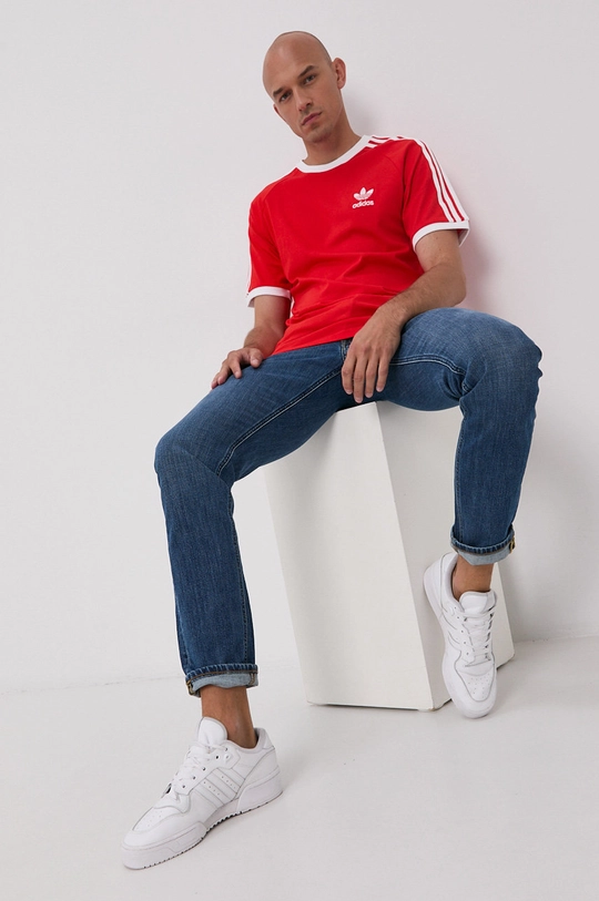 adidas Originals T-shirt bawełniany H37756 czerwony