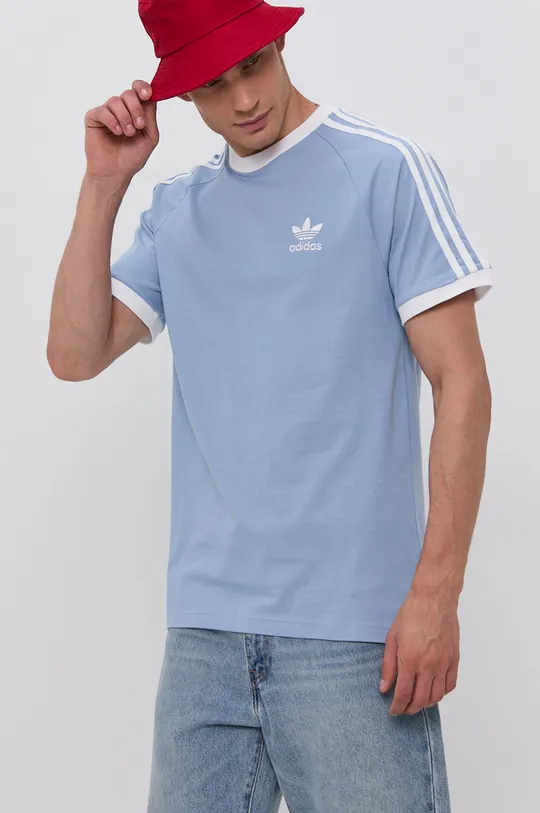 adidas Originals T-shirt bawełniany H37759 niebieski