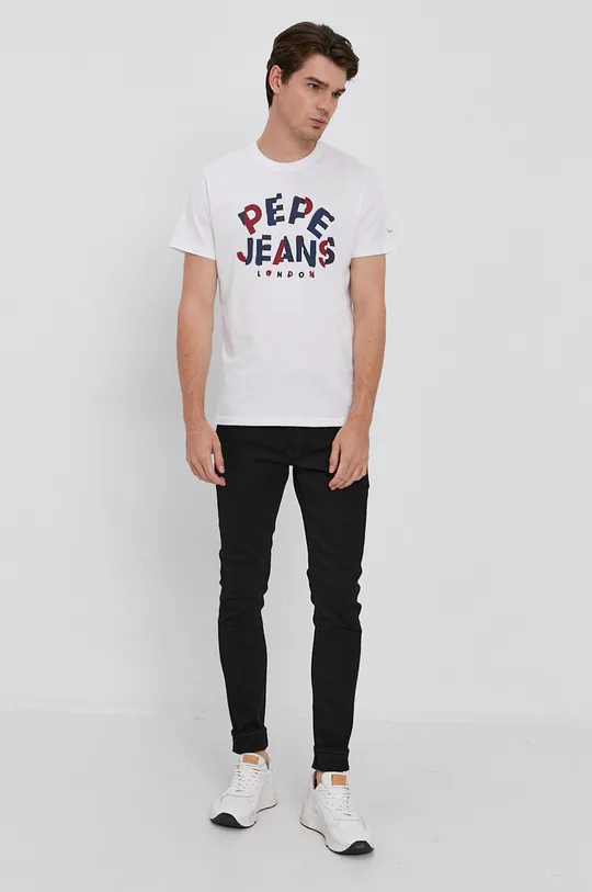 Pepe Jeans T-shirt bawełniany Raphael biały