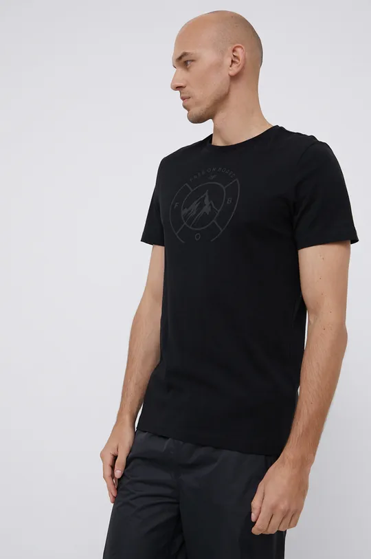 czarny 4F T-shirt bawełniany