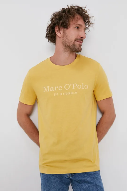 żółty Marc O'Polo T-shirt bawełniany