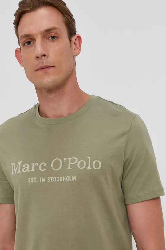 zielony Marc O'Polo T-shirt bawełniany Męski