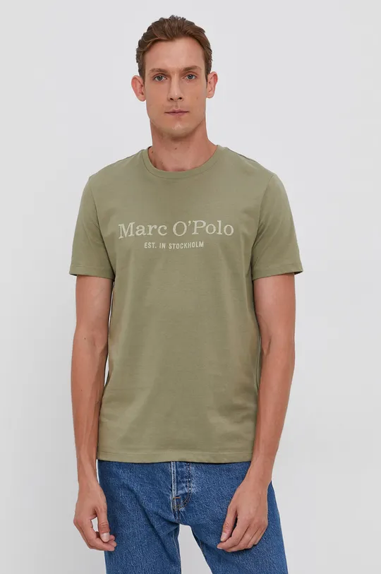 zielony Marc O'Polo T-shirt bawełniany