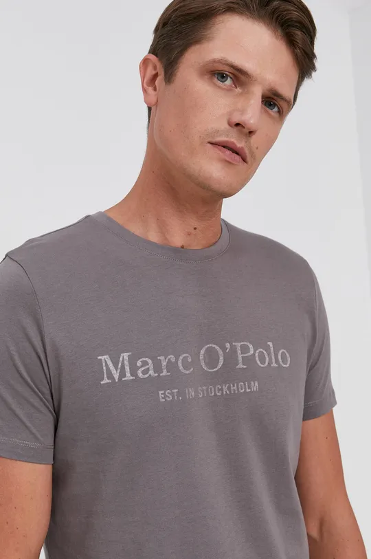 sivá Bavlnené tričko Marc O'Polo Pánsky