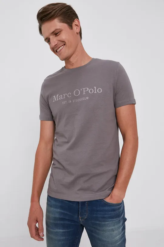 szary Marc O'Polo T-shirt bawełniany