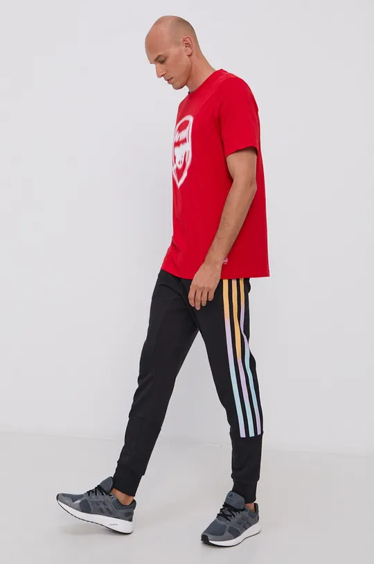 adidas Performance T-shirt bawełniany GR4197 czerwony