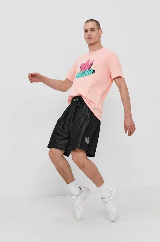 adidas Originals T-shirt bawełniany H13450 różowy