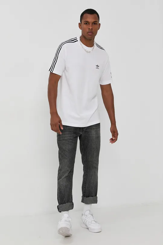 adidas Originals T-shirt bawełniany FT8752 biały