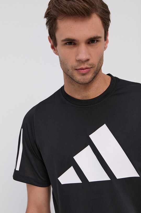 adidas Performance T-shirt GL8920, męski kolor czarny z nadrukiem |  Answear.com