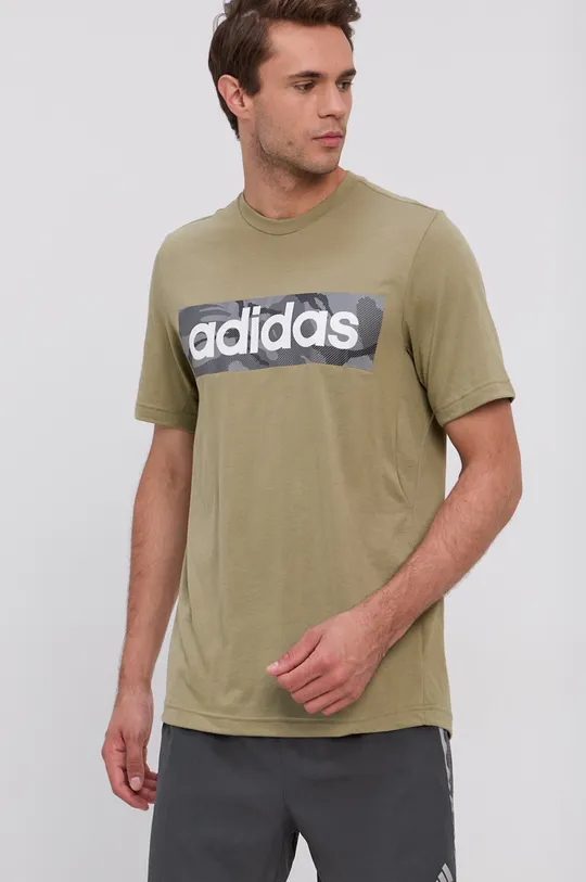 zielony adidas T-shirt HB6373 Męski