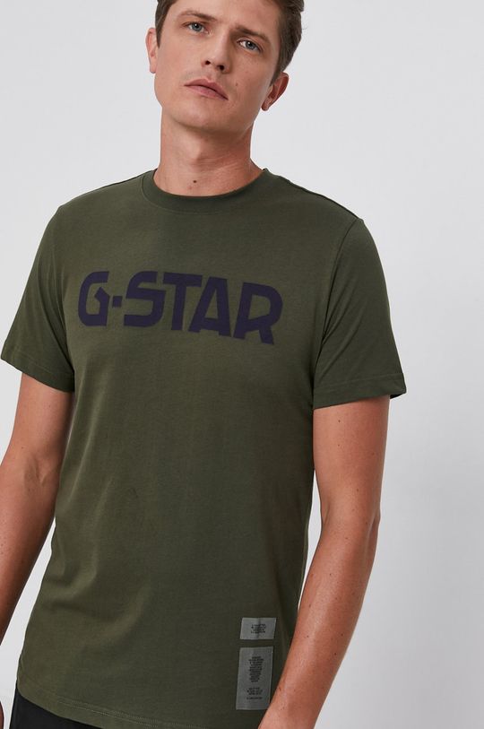 zelená Bavlněné tričko G-Star Raw Pánský