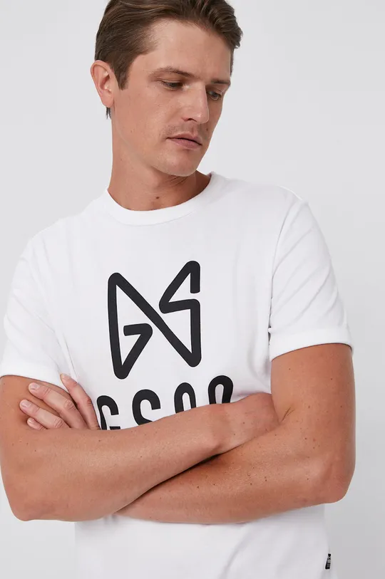 biały G-Star Raw T-shirt bawełniany D20192.C812