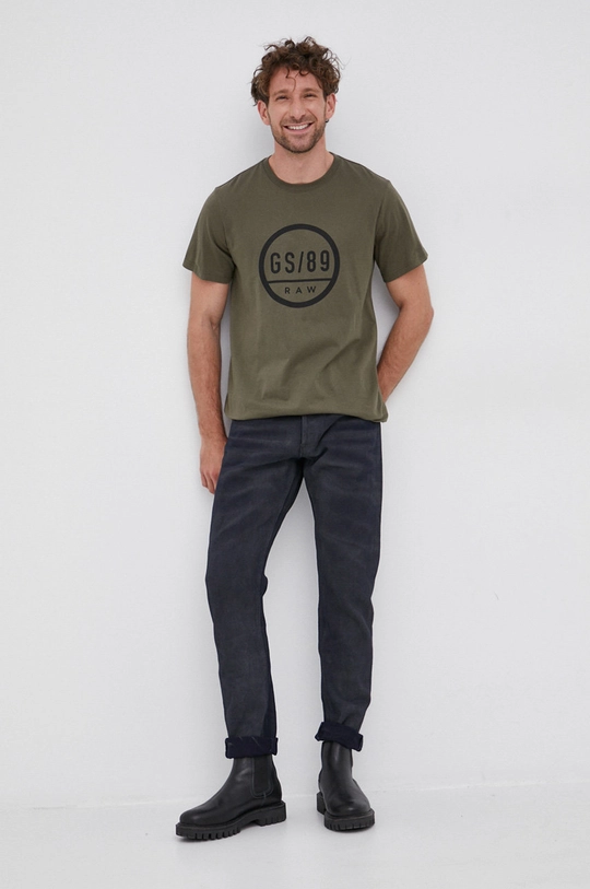 G-Star Raw T-shirt bawełniany D20391.336 zielony